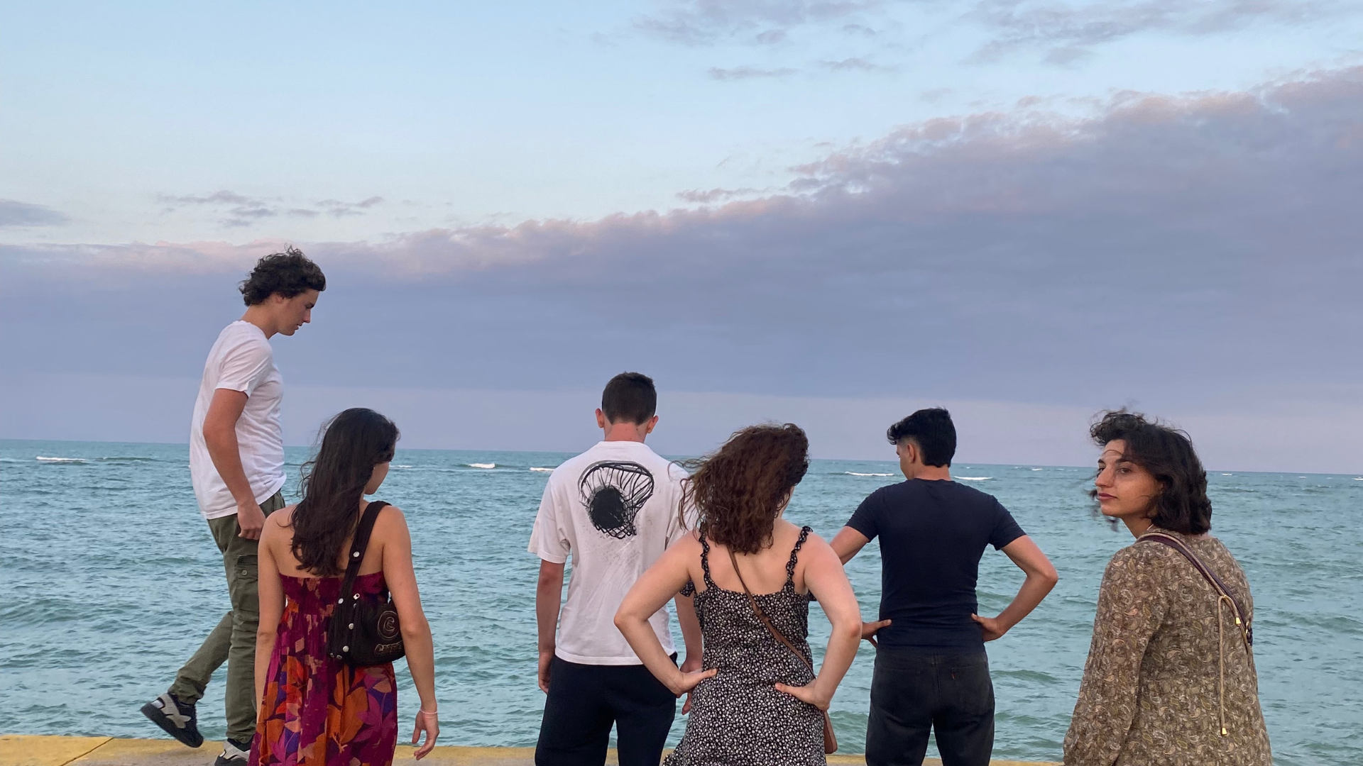 us waiting for Eltom on the seaside