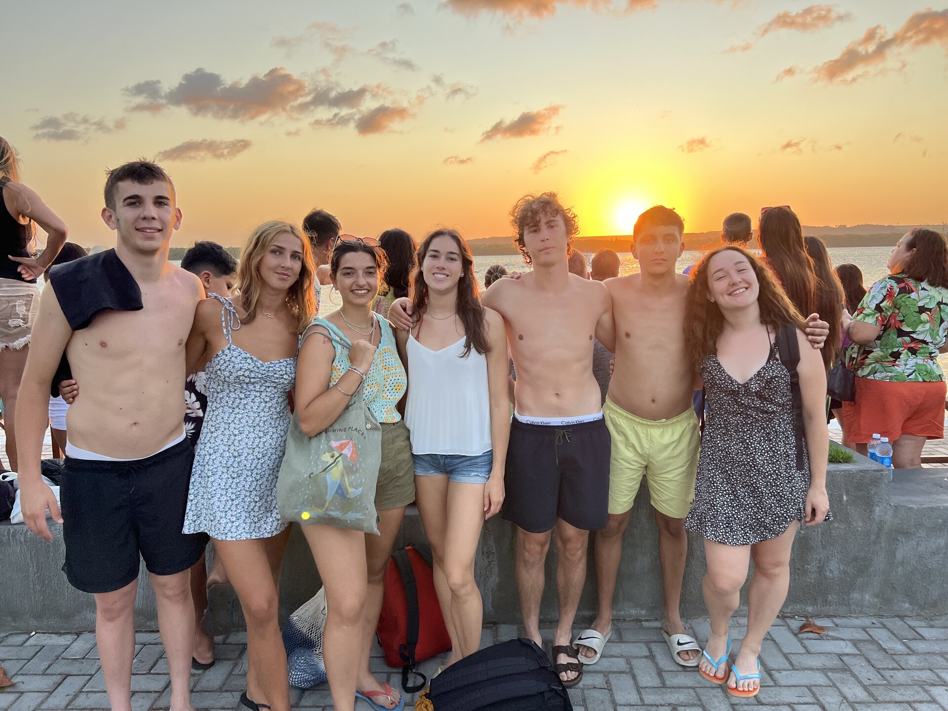 Beach of jacarè sunset with Alberto
