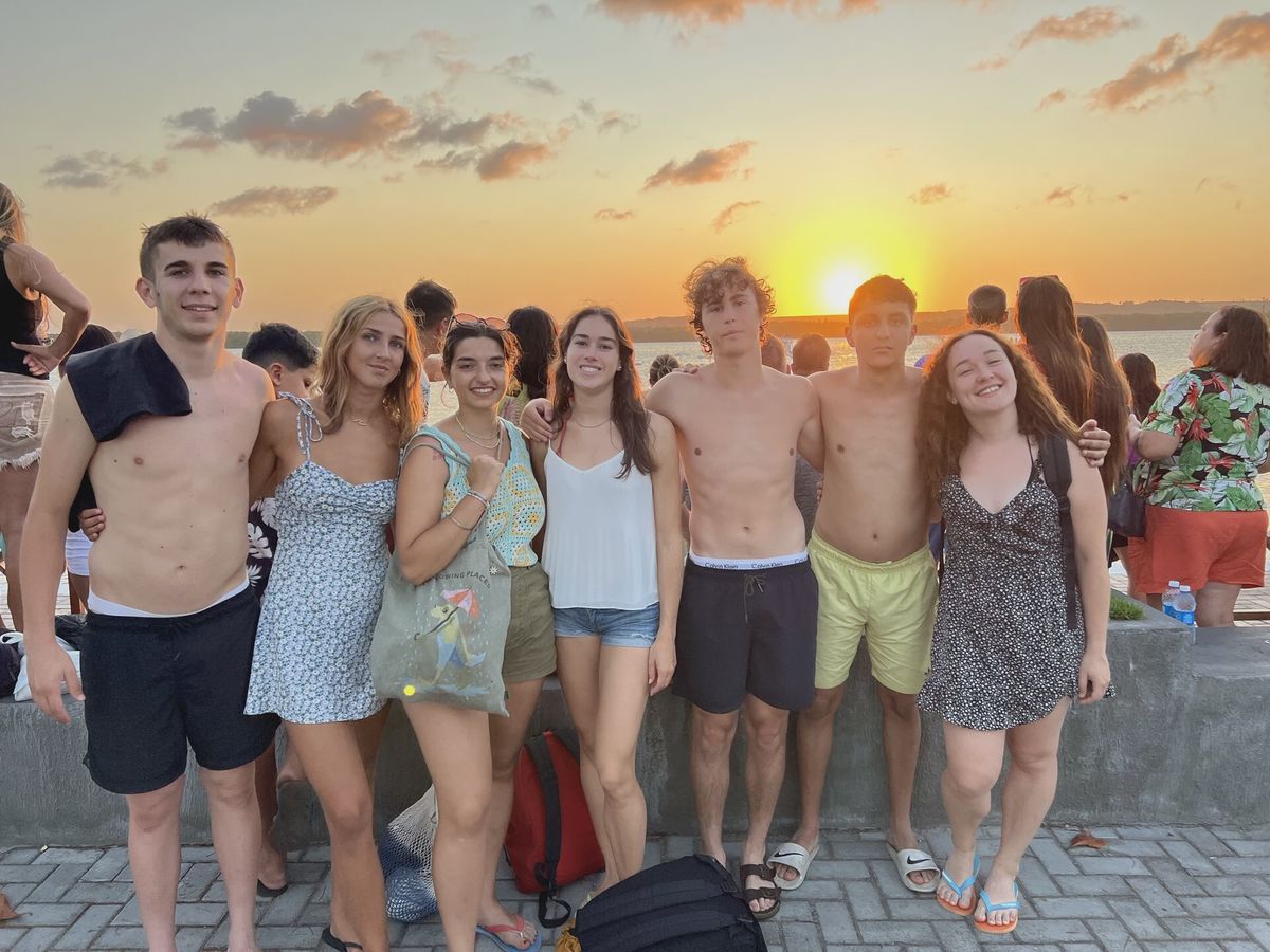 Beach of jacarè sunset with Alberto