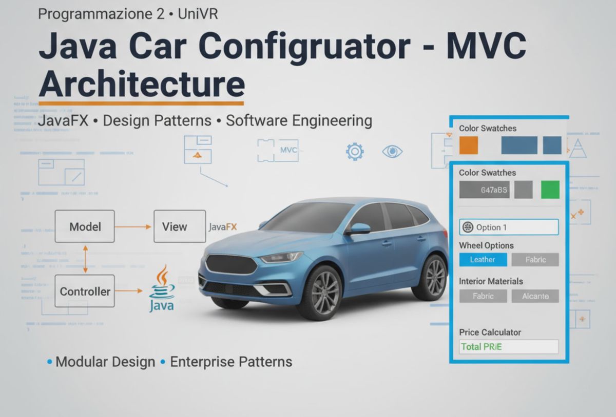 Configuratore Auto Java - Architettura MVC e Design Patterns