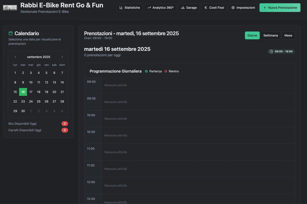 Rabbi E-Bike Management System - Sistema Completo per Noleggio E-Bike
