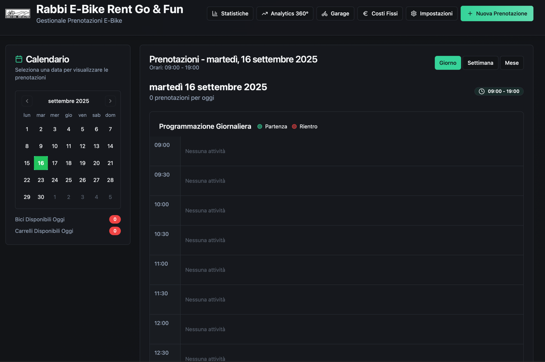 Rabbi E-Bike Management System - Sistema Completo per Noleggio E-Bike